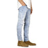 Slim Fit Men's Jeans Washed Mid Waisted Elasticity Straight Pants